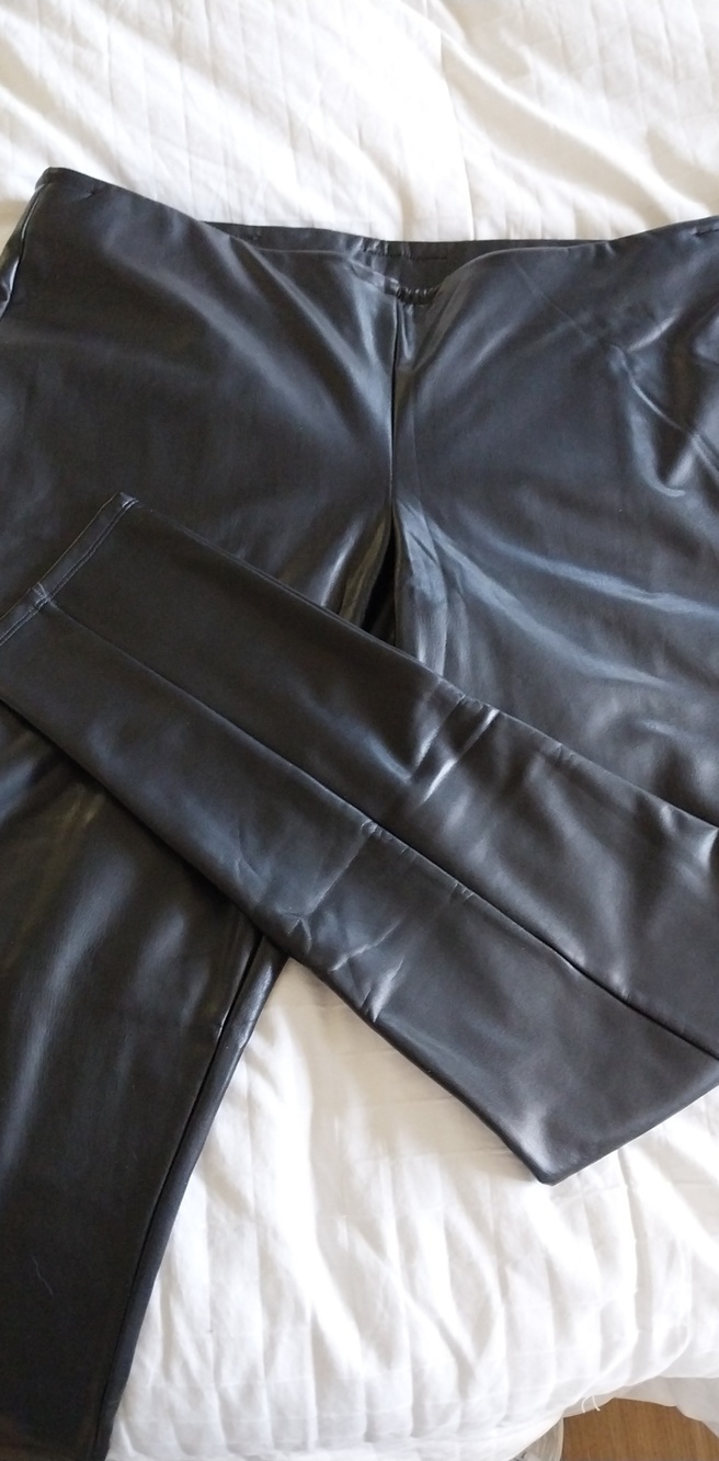 LOFT Black Faux Leather Pants - Sleek Stretch Fit Size XXLT